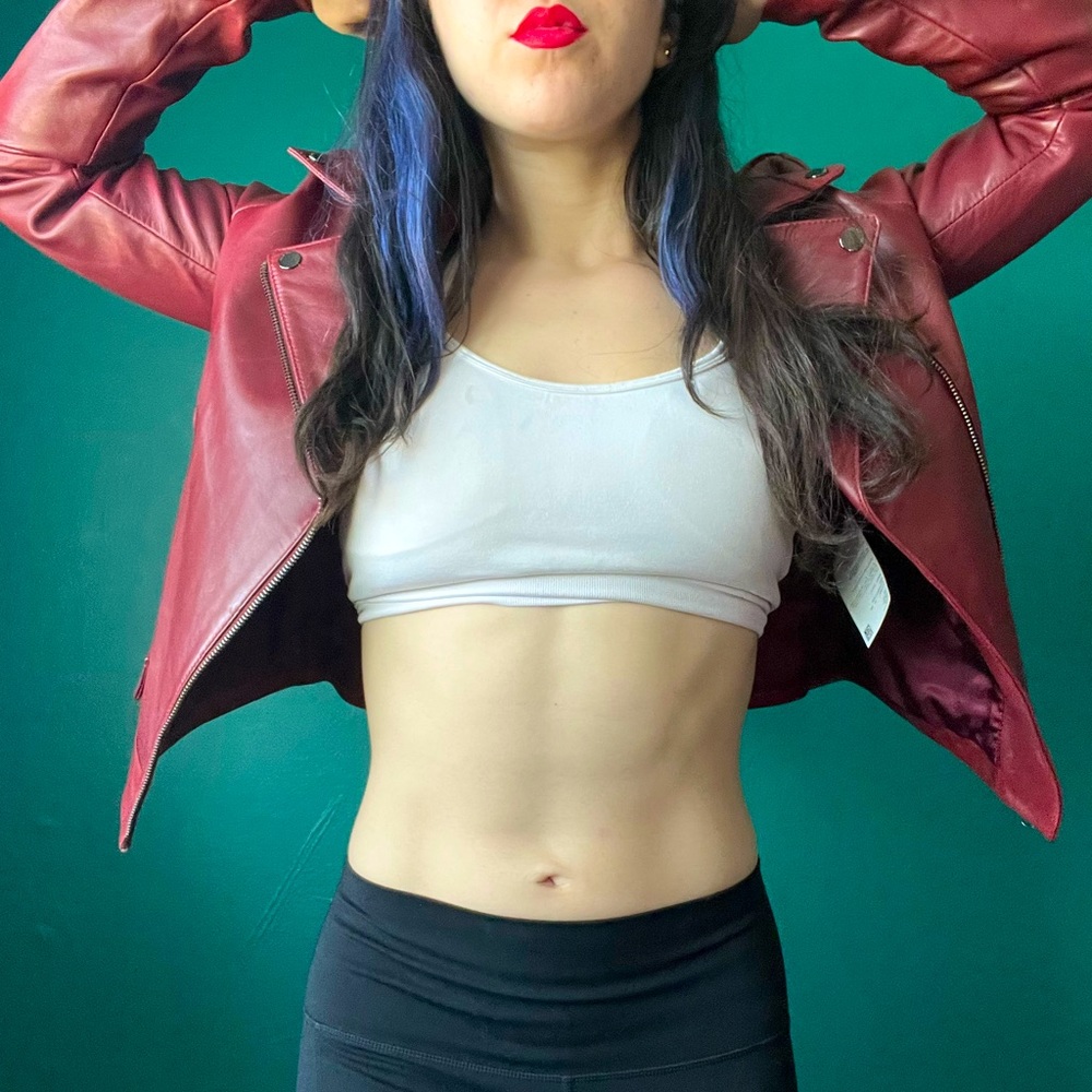 Hugo Boss Red Leather Jacket